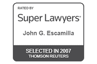 Super Lawyers Badge, John Escamilla Selected in 2007 - Escamilla Law Firm, PLLC